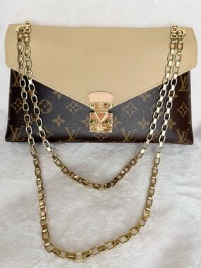 Louis Vuitton Pallas Chain Dune Monogram Canvas Bag Shoulder Crossbody Bag